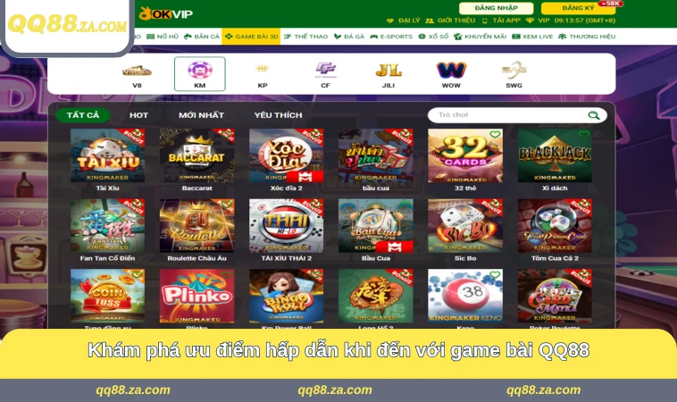 Khám phá ưu điểm hấp dẫn khi đến với game bài QQ88