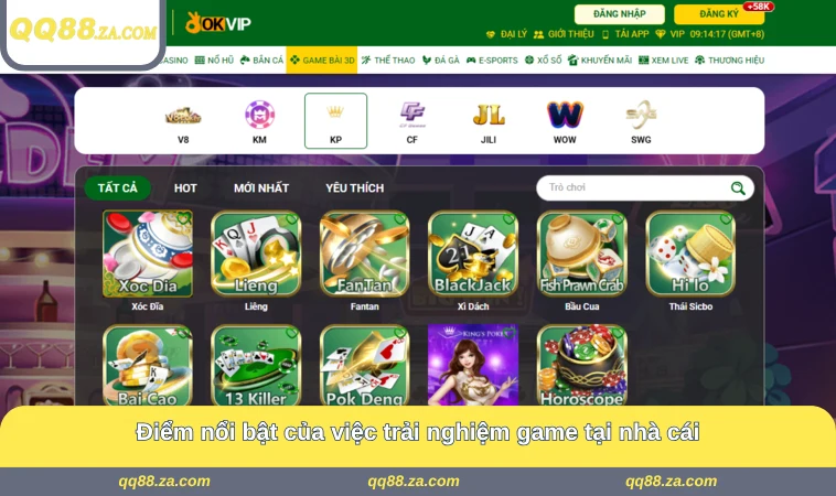 Điểm nổi bật của việc trải nghiệm game tại nhà cái