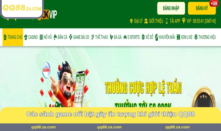 Giới Thiệu QQ88 3 Các sảnh game nổi bật gây ấn tượng khi giới thiệu QQ88
