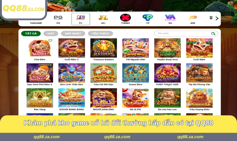 Khám phá kho game nổ hũ đổi thưởng hấp dẫn có tại QQ88