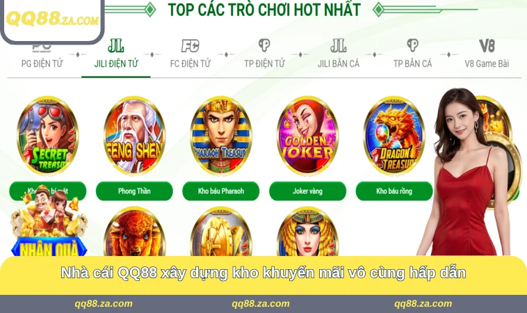 Nhà cái QQ88 xây dựng kho khuyến mãi vô cùng hấp dẫn